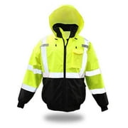 Boss Manufacturing 257051 Lined Polyester Bomber Jacket, Yellow - Large