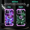 thumbnail image 2 of Casetego for iPhone 14 Pro Max Case,Glow in The Dark Three Layer Heavy Duty Sturdy Shockproof Protection Rugged Hard PC+Soft TPU Bumper Case,Deep Purple Butterfly, 2 of 6