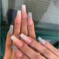thumbnail image 1 of 24 Piezas uñas postizas largas con pegamento Lujo, 1 of 4