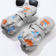 thumbnail image 5 of Gloves Mittens AURORADY Toddler Kids Baby Boys Girls Thick Warm Outdoor Ski Gloves Snow Mittens, Warm Cute Printed Gloves Grey, 5 of 9