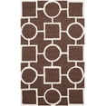 thumbnail image 2 of SAFAVIEH Cambridge Joyce Geometric Shapes Wool Area Rug, Dark Brown/Ivory, 4' x 6', 2 of 7