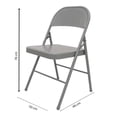 thumbnail image 3 of Silla Plegable Mainstays 78 x 46 x 50 cm de Metal Gris, 3 of 4