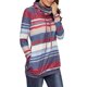 thumbnail image 4 of Sudadera con capucha y cuello vuelto para mujer, con patchwork, manga larga y cordón ajustable METRO, 4 of 9