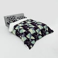 thumbnail image 3 of Ambesonne Floral Bedding Set 3 Pcs, Geometric Soft Spring, Twin XL, Pale Green Slate Blue, 3 of 3