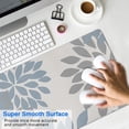 thumbnail image 4 of Long Mouse Pads for Desk,Blue and Gray Floral Pattern Desk Mats on Top Of Desks, Desk Mouse Pad Extra Large with 3mm Non-Slip Base and Stitched Edge for Gaming,Office,Work,Home 31.5"x15.7", 4 of 6