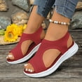 thumbnail image 5 of Ticikt Womens Comfortable Orthopedic Sandals Arch Support Ladies Walking Sport Athletic Sandals Open Toe Slip On 2 Inches Heel, 5 of 9