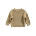 thumbnail image 2 of GXFC Little Girls Fall Sweaters 6M 12M 18M 2T 3T 4T 5T Kids Girls Long Sleeve Solid Knit Pullovers Tops Casual Fall Knitwear Clothes for Children Girls, 2 of 6