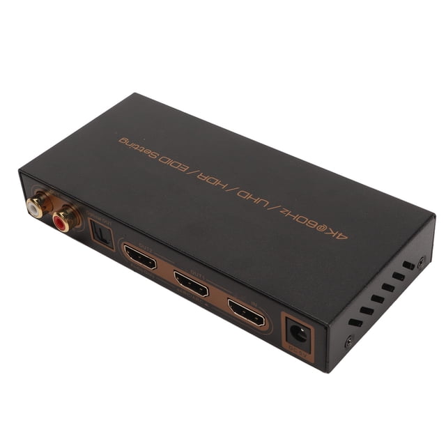 HD Multimedia Interface Sound Extractor, HD Multimedia Interface ARC Sound Extractor Optical Sound Output AC 100-240V 4K 60Hz for Game Console for Projector US Plug,EU Plug,UK
