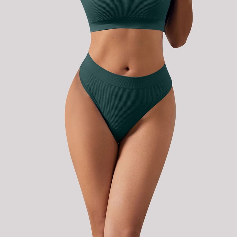 Women's Thong Yoga Seamless Thread Middle And Low Waisted Sexy Cotton  Sports Triangle Underwear - Walmart.com