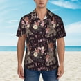 thumbnail image 4 of Goofa Romantic Paris Hawaiian Shirt for Men, Unisex Summer Beach Casual Short Sleeve Button Down Shirts,Aloha Tropical Floral print shirt-Large, 4 of 9