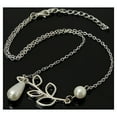 thumbnail image 2 of Pearl Droplet Thread Necklace 14K White or Yellow Gold plated for Woman White Pearl, 2 of 5