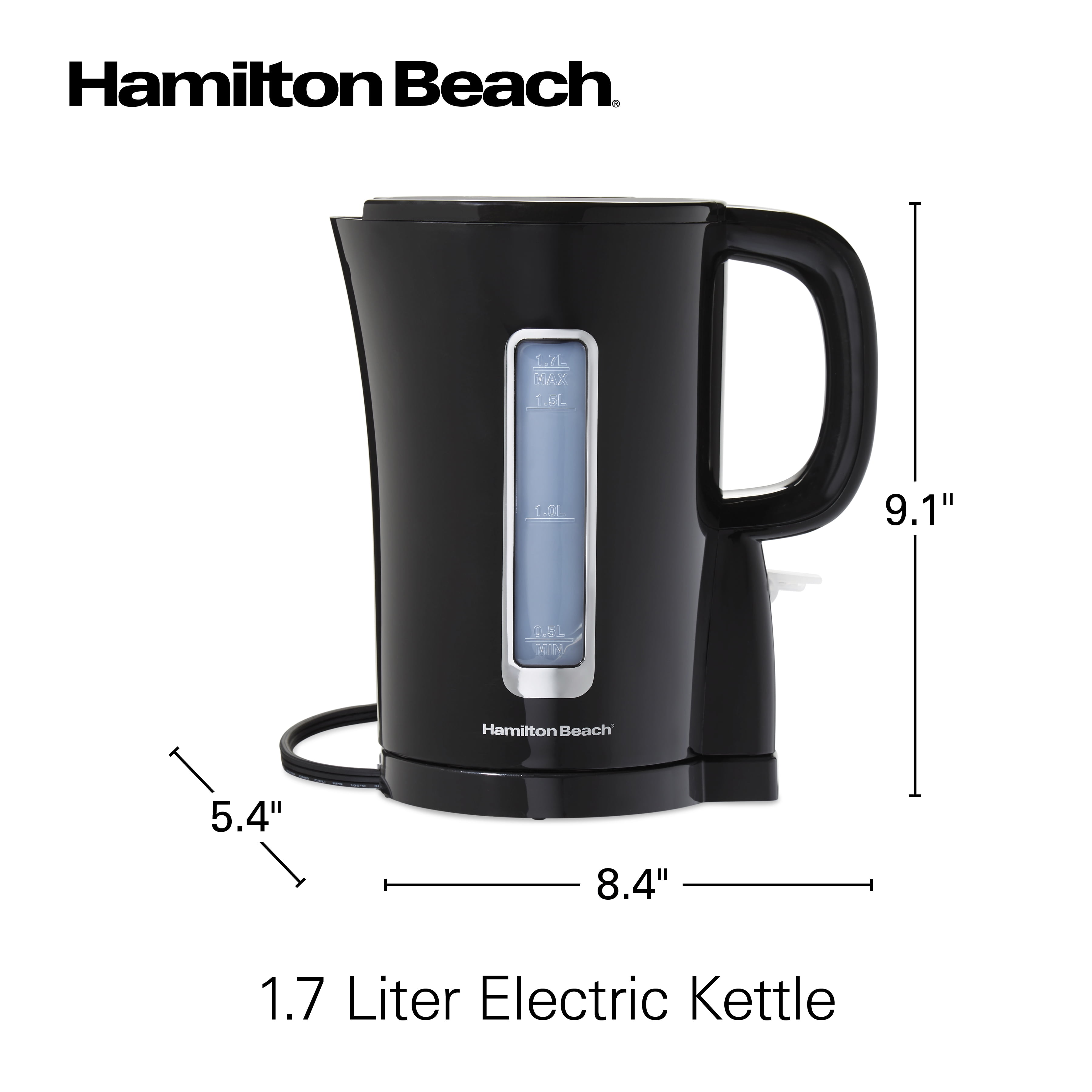 Hamilton Beach 1.7 Liter Iridescent Glass Kettle - 41055