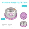thumbnail image 3 of Tapa de Flip Off Uxcell de 20 mm 200PCS Sellos sin Bisel para frascos de vidrio y botellas liofilizadas, Rosa/Plata, 3 of 6