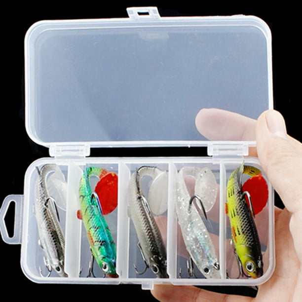 Leurres de Pêche Kit 10 Pièces Artificiels Appâts Leurre Plastique Pêche  Accessoires - Kit d'appâts de Pêche Portable avec Boîte, pour la pêche en  Eau salée et en Eau Douce : 