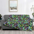 thumbnail image 2 of Rateoe Watercolor Cactuses Pattern Flannel Throw Blanket, Ultra-soft Blanket for Bed, Couch, Car, Hypoallergenic Anti-pilling blanket-, 2 of 6