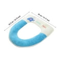 thumbnail image 3 of piaybook Toilet Seat Cushion Thicker Bathroom Toilet Seat Cover Pads Stretchable Washable Fiber Cloth Easy Installation Comfortable Toilet Lid Seat Cover for Home Supplies,Blue, 3 of 8