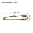 thumbnail image 2 of Uxcell 1 Holes Brooch Pins 2.2 Inch Metal Decorative Collar Safety Pins Clips, Bronze Tone, 20pcs, 2 of 5