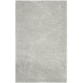 thumbnail image 4 of SAFAVIEH Ultimate Atanas Solid Plush Polyester Shag Area Rug, Silver, 4' x 6', 4 of 5