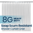 thumbnail image 1 of Liba Forro para Cortina de Ducha de Baño Peva Calibre 8, Impermeable, Transparente, 72" de Ancho X 72" de Alto, 1 of 10