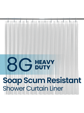 LiBa PEVA 8-Gauge Bathroom Shower Stall Curtain Liner, 72