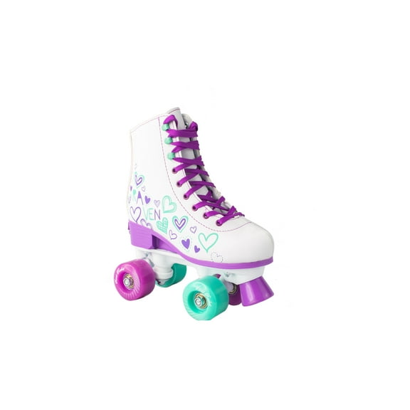 Patines Quads Sweet Rocket Corazón menta Ajustables talla 25 a 26.5