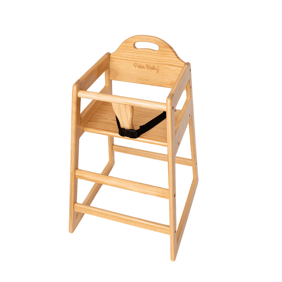 Silla Alta Periquera de Bebe de Madera