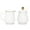 White-Jars, variant on Prefdo Porcelain Sugar and Creamer Set, British Style Creamer Pitcher and Sugar Jar, Sugar Set with Lid & Spoon, Coffee Serving Set for Home Coffee Tea Party