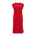 thumbnail image 7 of Womens Summer Dresses Solid Color Round Neck Sleeveless Maxi Dress with Pockets and Side Slits Fashion Outfit XL, 7 of 7