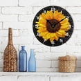 thumbnail image 3 of Dreamtimes Sunflower Wall Clock 10 Inch Silent Non Ticking Round Clock Oil Painting Clock Easy to Read Clock for Living Room Bedroom Bathroom Home Decor, 3 of 7