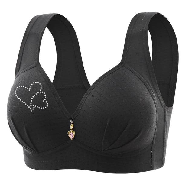 Puntoco Sujetadores sin aros para mujer, ropa interior cómoda y transpirable con bordados brillantes para mujer, sin aros