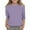 Purple, variant on Efsteb Kids Girls 3/4 Sleeve T Shirts Comfy Cute Solid Color Loose Casual Summer Round Neck Three-quarter Sleeve Tops Blouses(Blue,9-10 Years )