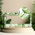 thumbnail image 2 of 1 Pcs Tropical Green Leaves License Plate Frame,License Plate Cover for Car Decorative Parts,Aluminum License Plate Bracket Holder Rust-Proof for US Standard Car, 2 of 8