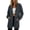 Dark Gray Sweatshirts, variant on Jsaierl Zip Up Long Hoodies for Women Casual Solid Color Hooded Sweatshirt Oversized Cotton Long Sleeve Jackets Winter Fashion S-2XL
