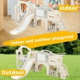 thumbnail image 6 of 12 in 1 Toddler Playset Swing & Slide, Indoor/Outdoor Climber Crawl Tunnel for 1-3 Year Olds, Eco-Friendly Backyard Playground, 6 of 8