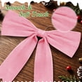 thumbnail image 5 of Yexmas 24pcs Pink Velvet Christmas Bows, Xmas Ribbon Bows Ornaments for Christmas Tree, Gift Wrapping,Crafts,Party, Wreath Garland Holiday Decor, 5 of 7