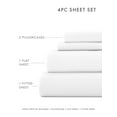 thumbnail image 3 of King, 4 Piece Solid Bed Sheet Set in White by Comfort Canopy, 3 of 11