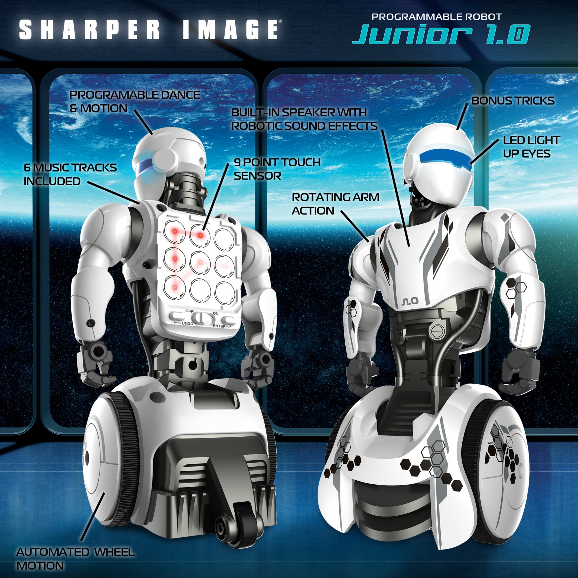 Sharper Image RC Humanoid Op One Robot Cool Sci-fi Android With Moving Arms and for sale online 