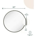 thumbnail image 4 of Hamilton Hills Round Framed Mirror - 32" Silver Circle Frame Wall Mirror - Large Modern, 4 of 8