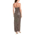 thumbnail image 2 of Aidan Mattox womens  Beaded Maxi Column Dress, 4, Metallic, 2 of 4