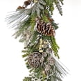 thumbnail image 3 of HGTV Home Collection Pre Lit Artificial Christmas Garland, Mixed Branch Tips	, Decorated with Pinecones, Berries, snowflakes, and ornaments, Battery Powered, 6 Feet, 3 of 3