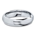 thumbnail image 3 of Charming Jewelers Tungsten Wedding Band Ring 6mm for Men Women Comfort Fit Domed Round Polished Lifetime Guarantee Size 6.5, 3 of 5