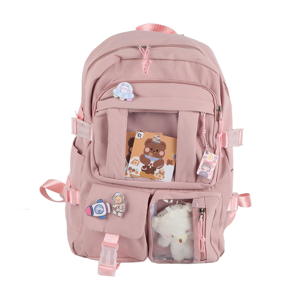 Sac à Dos Imprimé Kawaii Anime – Pour école, Voyage, Design 3D, Compartiment Ordinateur 15", 2 Pièces