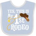 thumbnail image 3 of Inktastic Yes, This is My 1st Rodeo Cowboy Hat and Lasso Boys or Girls Baby Bib, 3 of 4