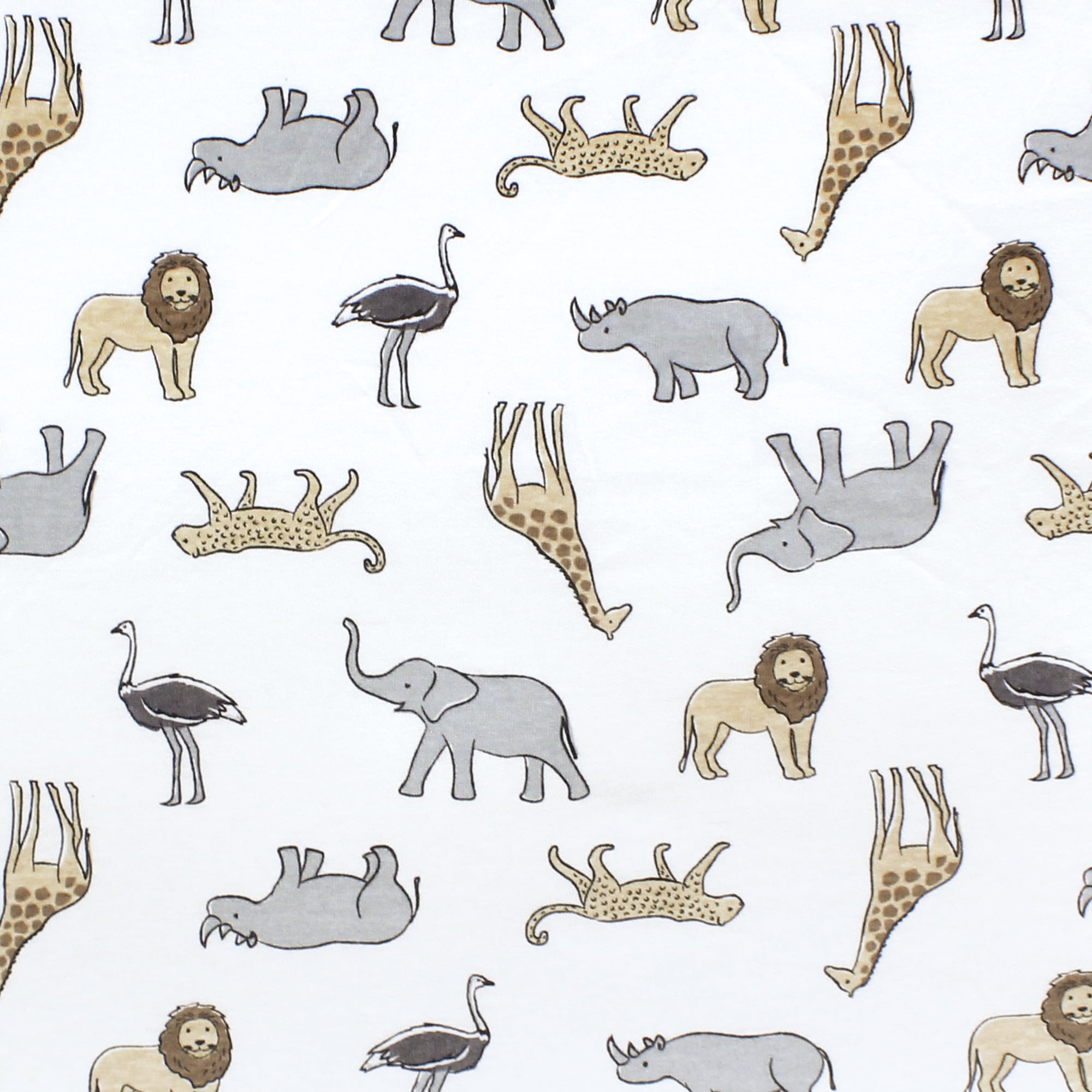 Hudson Baby Cotton Fitted Crib Sheet, Modern Safari, One Size