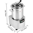 thumbnail image 2 of KFFKFF Commercial Food Processor 19 Quart Stainless Steel Grain Grinder 1500W Electric Food Cutter for Vegetables Fruits, 2 of 9