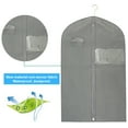 thumbnail image 3 of Garment Bag Business Card Holder Clear Window Dustproof Hanging Clothes Bag Non-Woven Fabric Closet Storage Coats Jackets Shirts Suit Garment Cover Bedroom Supplies-Grey,M, 3 of 8
