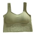 thumbnail image 3 of Opvise Wireless Push-Up Bra Natural Lift Seamless Vest Type Thin Elastic Straps Full Coverage Bra Great Support Bra Everyday Wear Underwear Green, 3 of 8