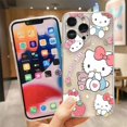 thumbnail image 3 of Clear Phone Case For iPhone Apple 14 12 13 Mini 11 Pro SE 8 7 6 6S Plus X XR XS Max SE Case Funda Shell Cartoon Hello Kitty Cat, 3 of 5