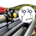 thumbnail image 6 of Dickly 2 Pieces Roof Rack Shovel Mount 28-33mm Bracket for Automotive Road Trip Car Silver, 6 of 9