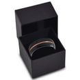 thumbnail image 3 of P. Manoukian Tungsten Wedding Band Ring 8mm for Men Women Black & 18K Rose Gold Plated Center Line Dome Brushed Polished Lifetime Guarantee Size 12.5, 3 of 4